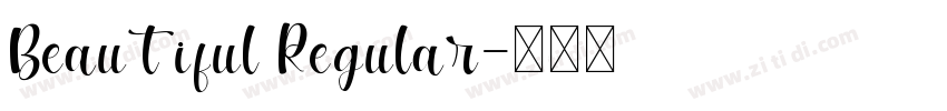 Beautiful Regular字体转换